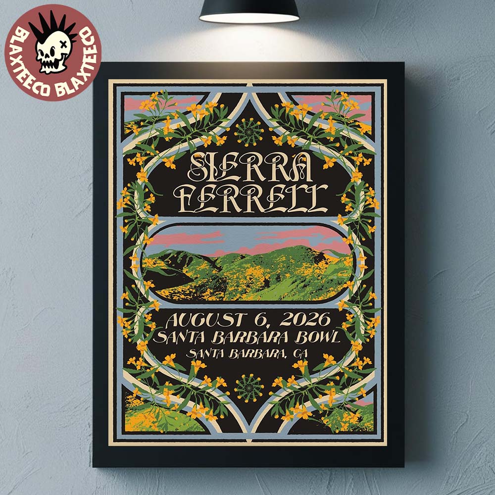 Sierra Ferrell Santa Barbara CA 2026 Event Poster At Santa Barbara Bowl On August 6 2026 Home Decor Poster Canvas
