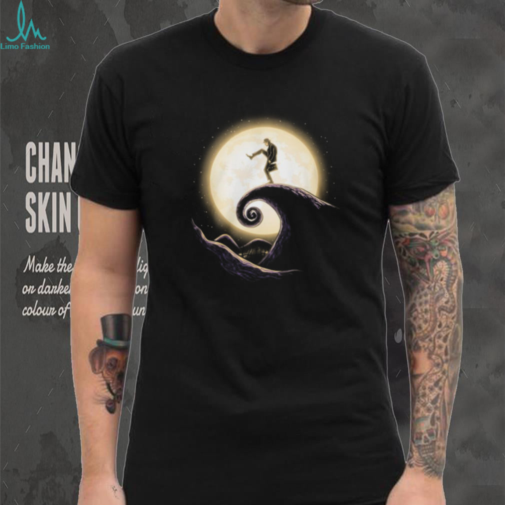 Silly Walks x Nightmare Before Christmas Mashup Moon T Shirt
