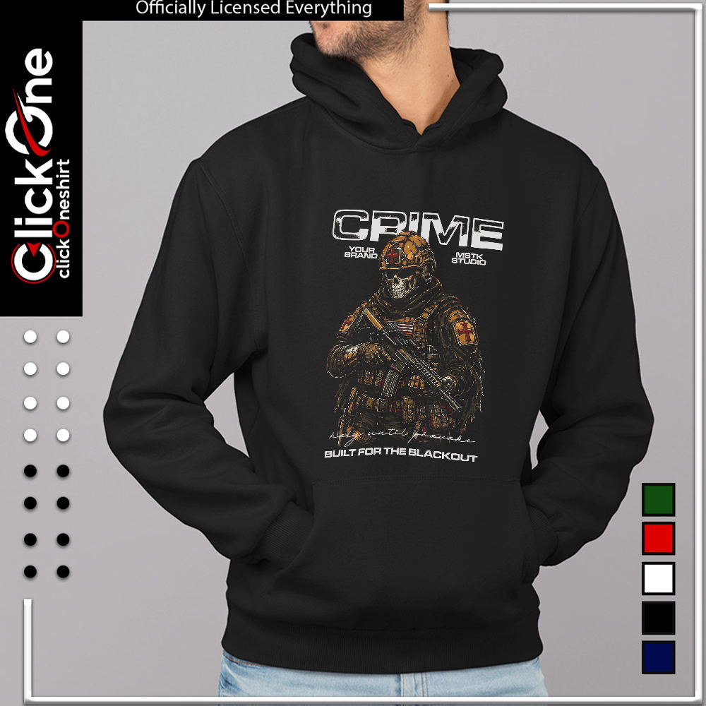 Skull Soldier Crusader Knight CRIME holy until provoke Built for the blackout shirt