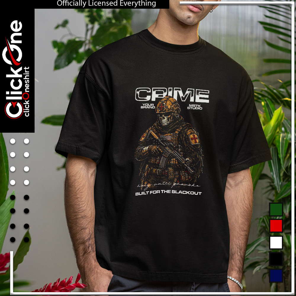 Skull Soldier Crusader Knight CRIME holy until provoke Built for the blackout shirt
