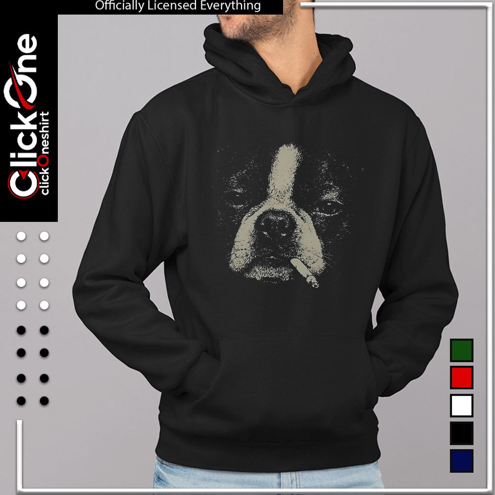Smoking Boston Terrier shirt