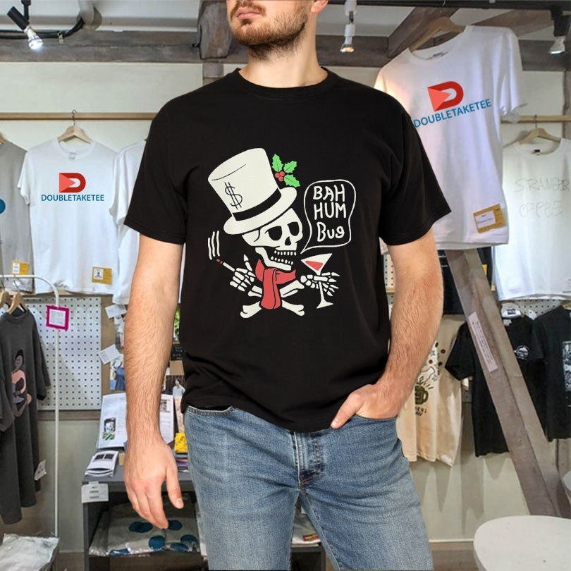 Social Distortion Bah Humbug Skelly Scrooge Shirts
