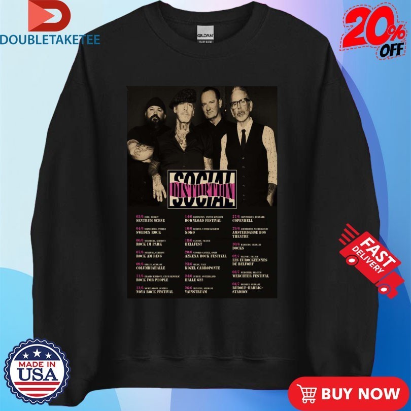 Social Distortion EU 2026 Shows Shirts