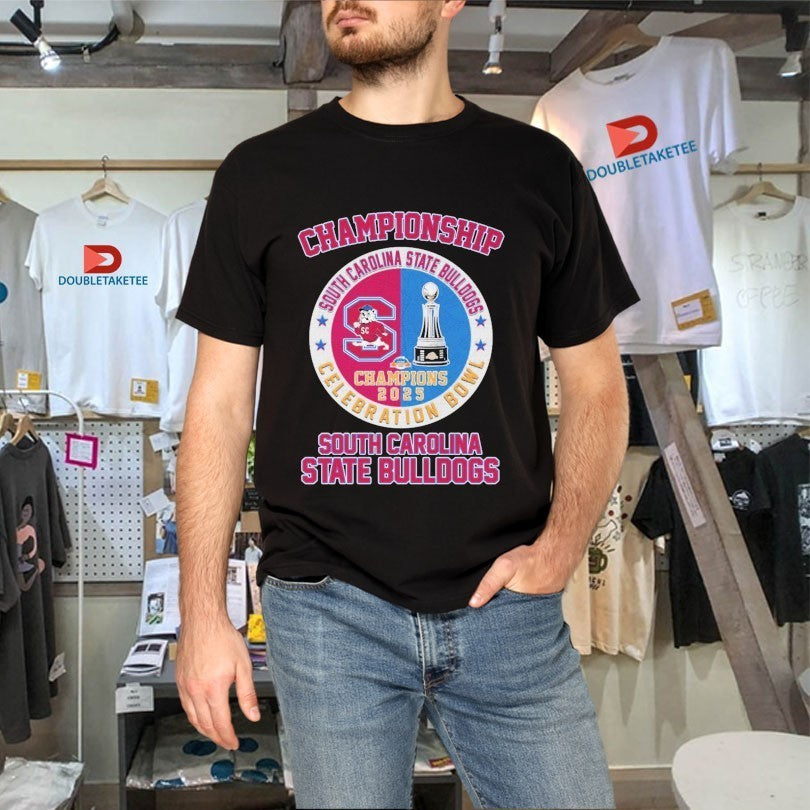 South Carolina State Bulldogs Celebration Bowl Champions 2025 Trophy Shirts