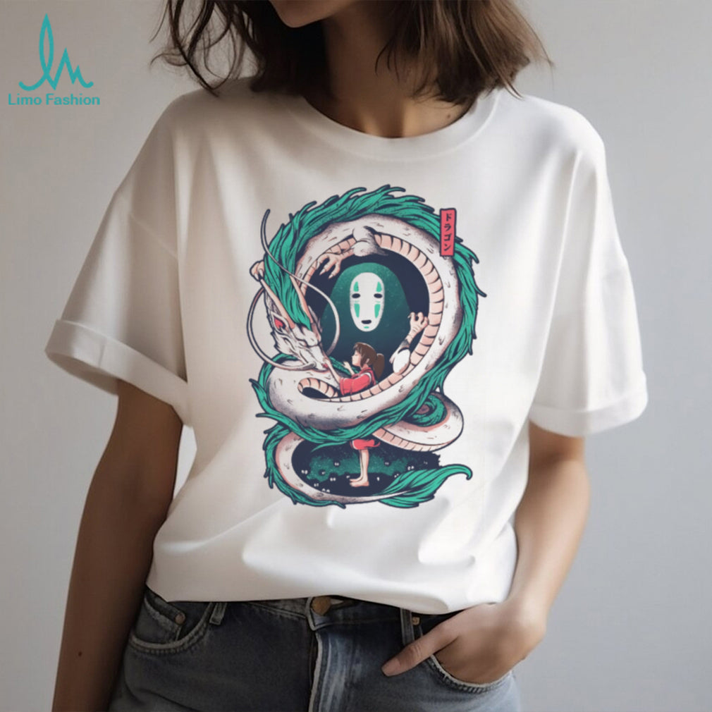Spirited Away Haku Dragon & Chihiro Vintage Wash Tee
