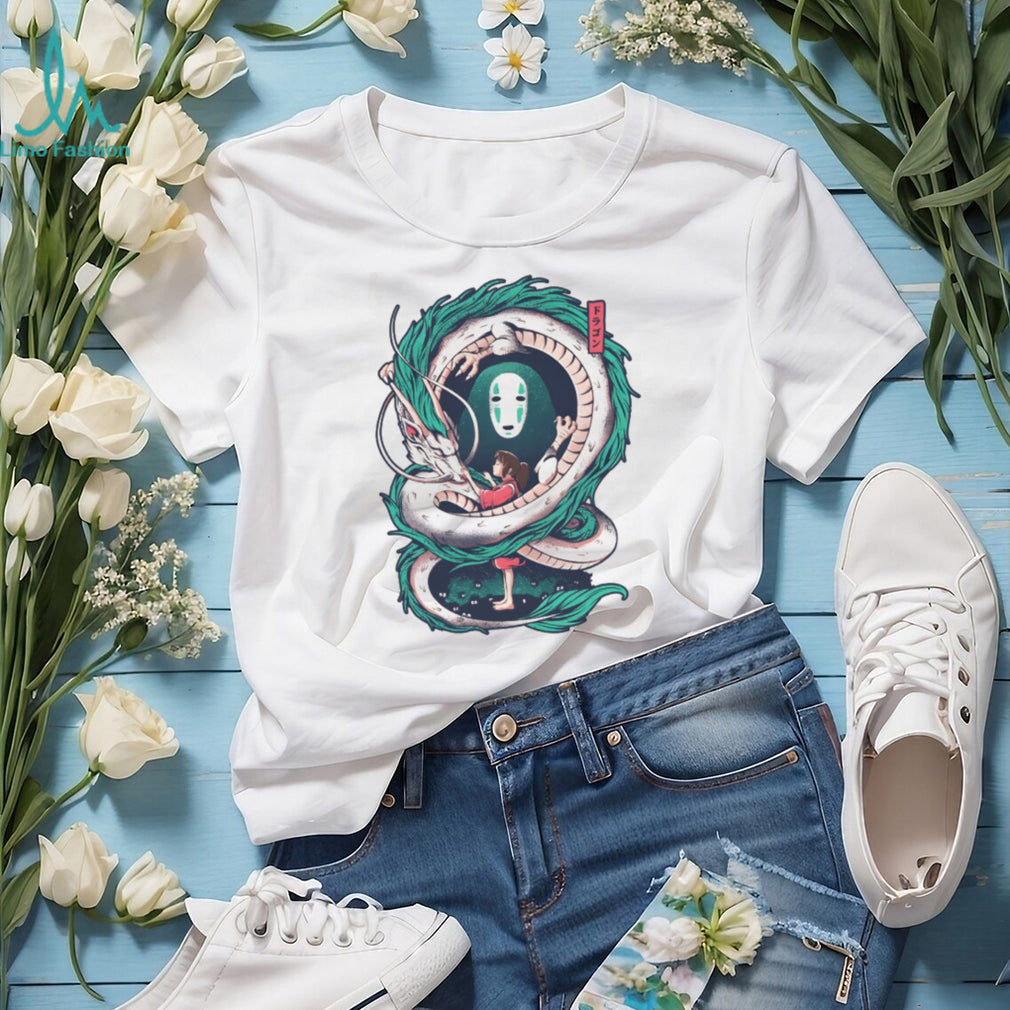 Spirited Away Haku Dragon & Chihiro Vintage Wash Tee