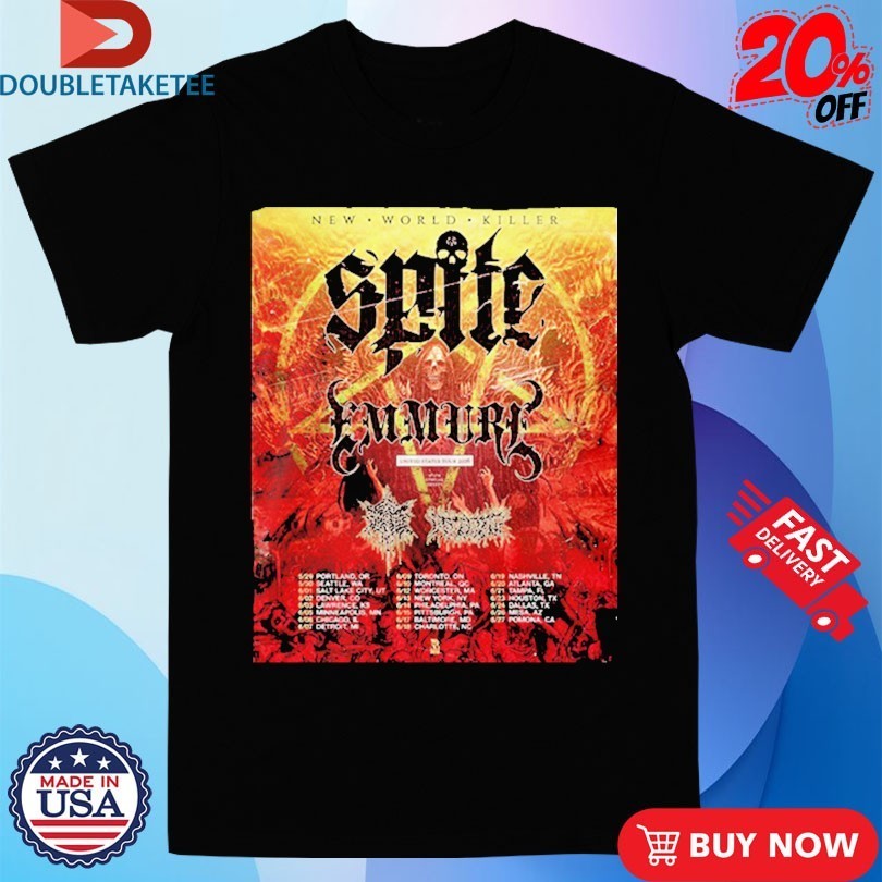 Spite And Emmure United States Tour 2026 New World Killer Schedule Tour Dates Shirts
