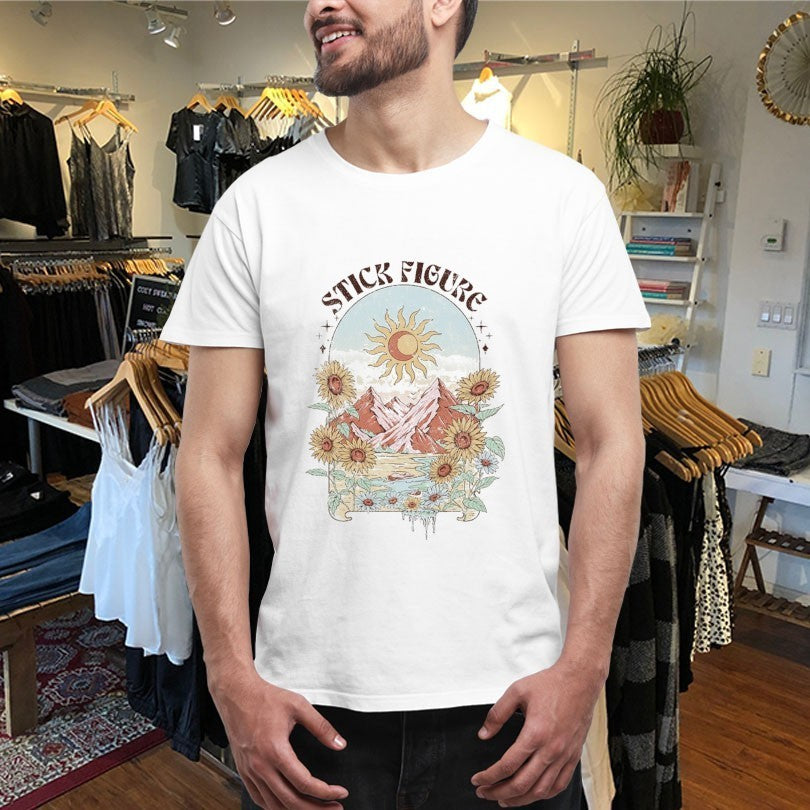 Stick Figure Mountain Bloom Shirts