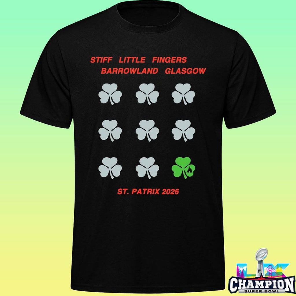 Stiff Little Fingers Barrowland Shamrock 2026 Event Shirt