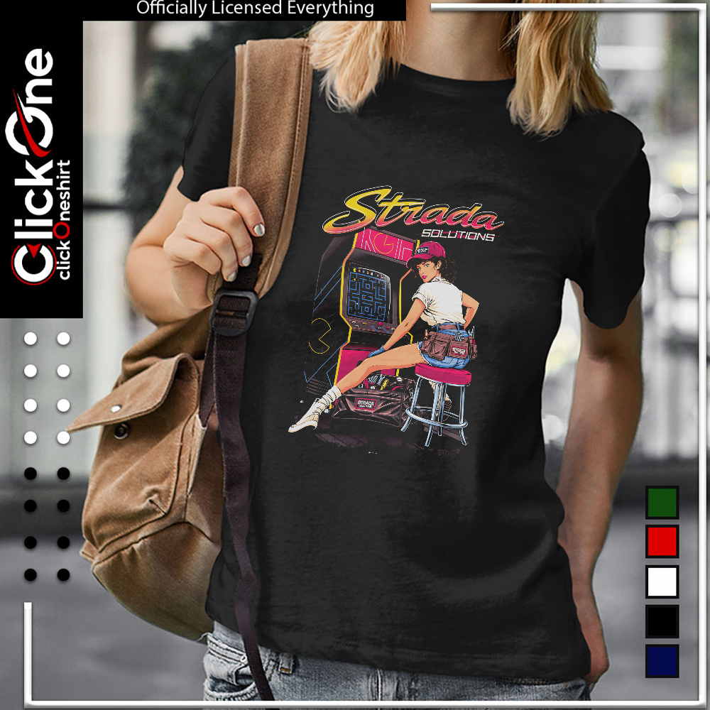 Strada Solutions Arcade Mechanic Girl woman repairing game shirt
