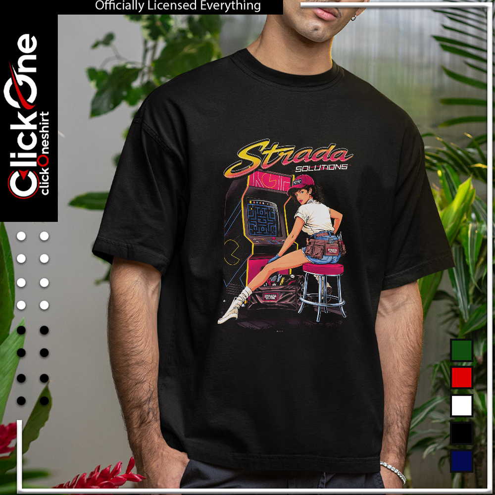 Strada Solutions Arcade Mechanic Girl woman repairing game shirt