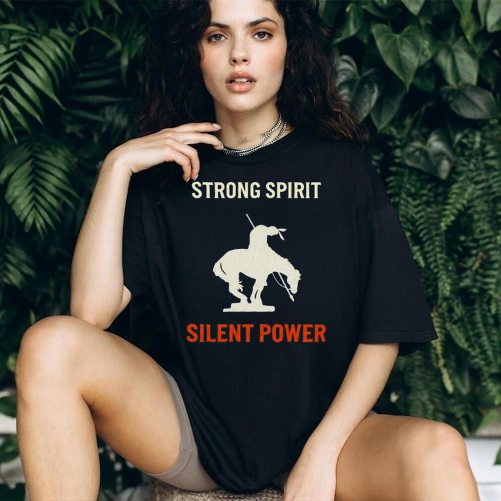 Strong Spirit Silent Power End of the Trail Native Warrior T Shirt