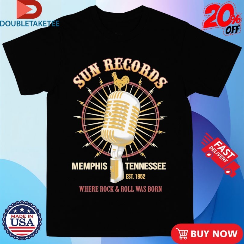 Sun Records Studio Mic Where Rock & Roll Was Born Memphis Tennessee Est 1952 Shirts