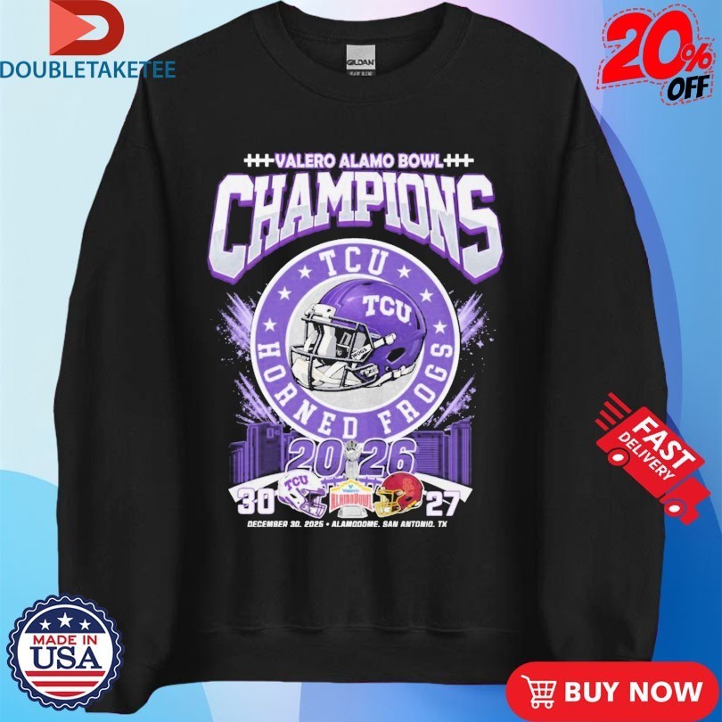 TCU Horned Frogs Vs USC Trojans Valero Alamo Bowl Champions 2026 T-Shirts