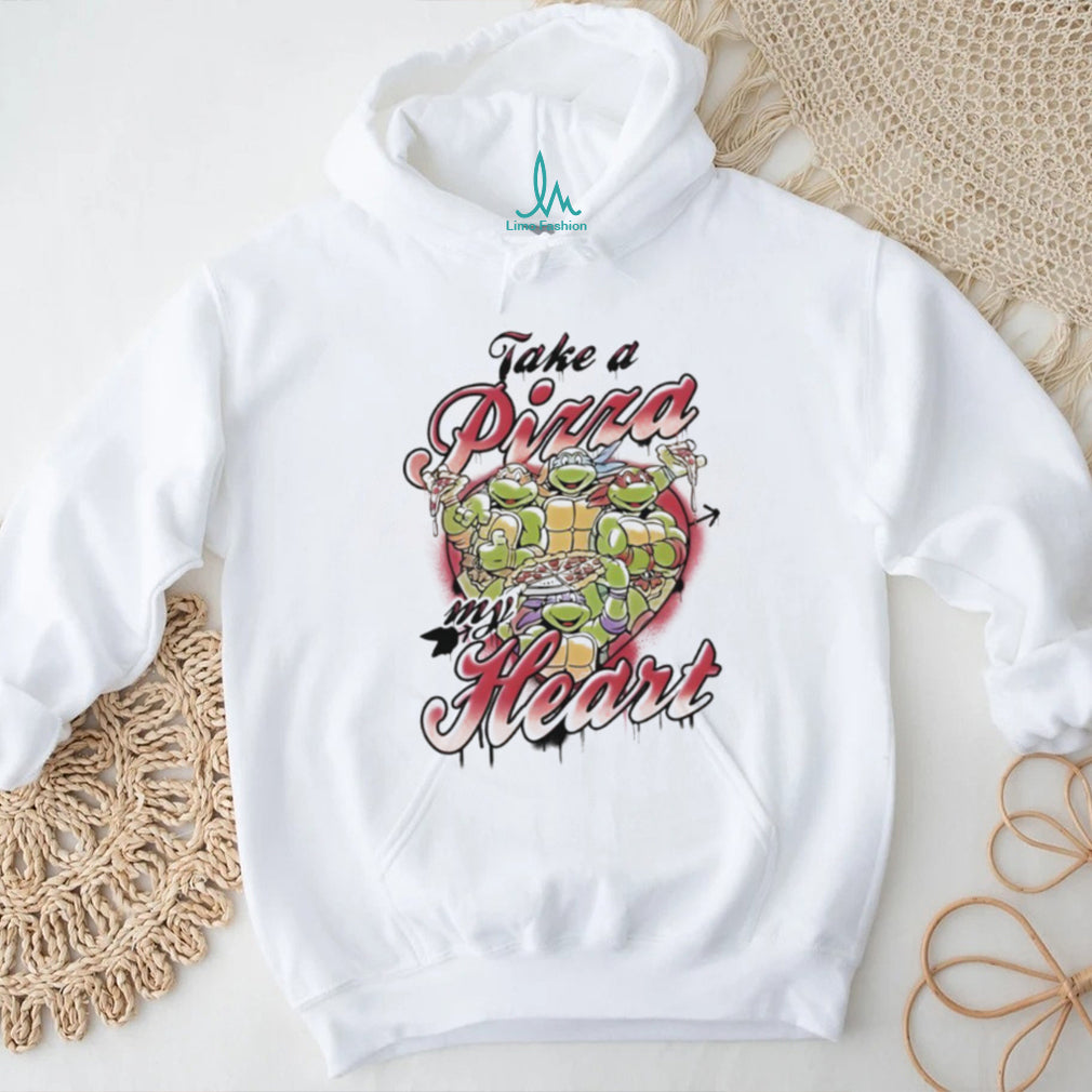 Take A Pizza My Heart Ninja Turtles Valentine’s T Shirt