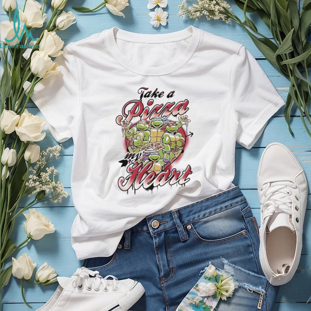 Take A Pizza My Heart Ninja Turtles Valentine’s T Shirt