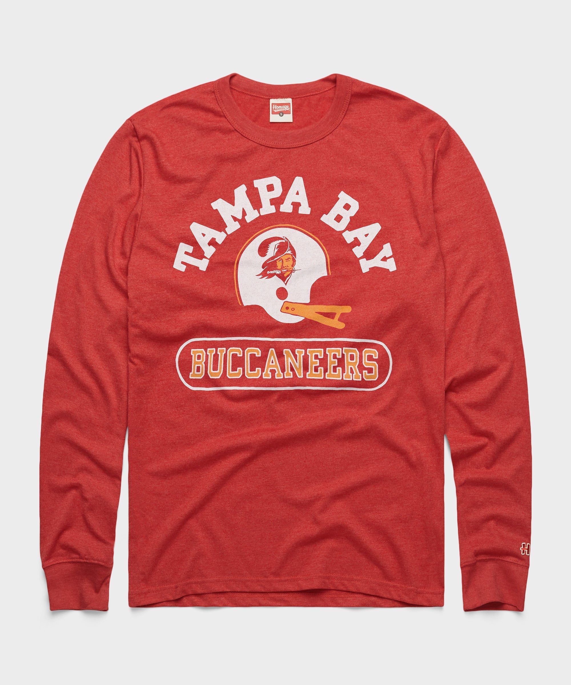 Tampa Bay Buccaneers Throwback Helmet Long Sleeve Tee