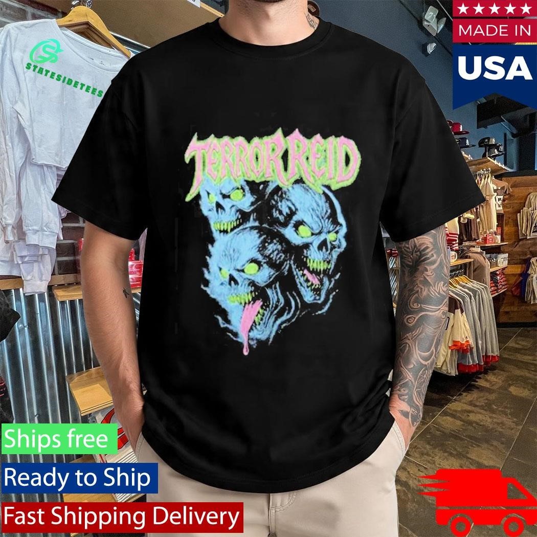 Terror Reid 3 Headed Skull Shirt