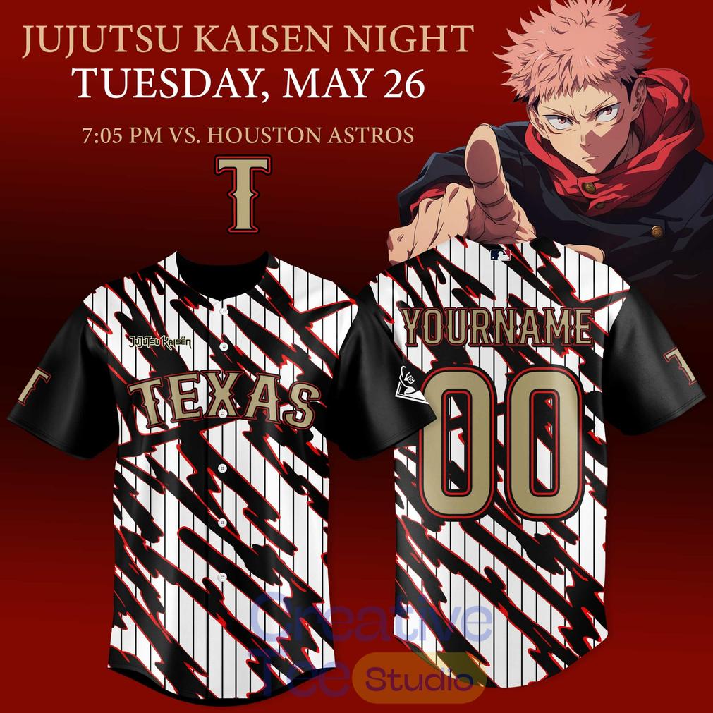 Texas Rangers x Jujutsu Kaisen Night 2026 Baseball Jersey