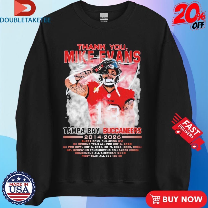 Thank You Mike Evans Tampa Bay Buccaneers 2014 2026 Shirts