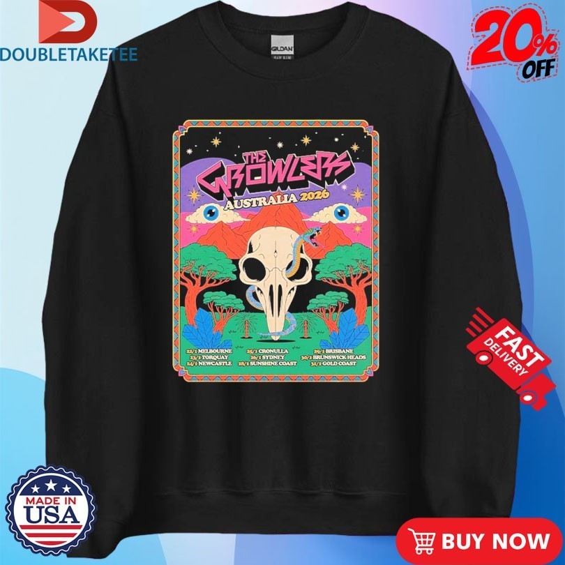 The Growlers Australia 2026 Tour Eyes Snake Skull Shirts
