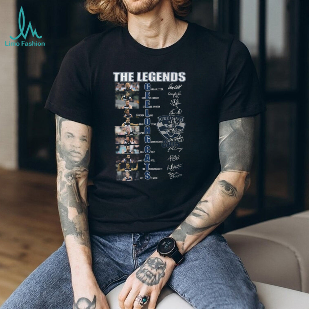 The Legends of Geelong Cats Acrostic Player Signature T Shirt