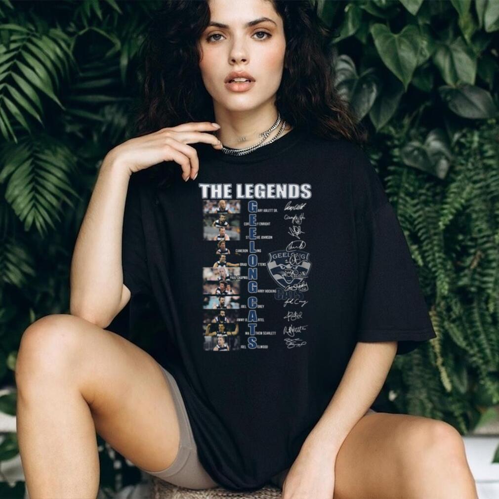 The Legends of Geelong Cats Acrostic Player Signature T Shirt