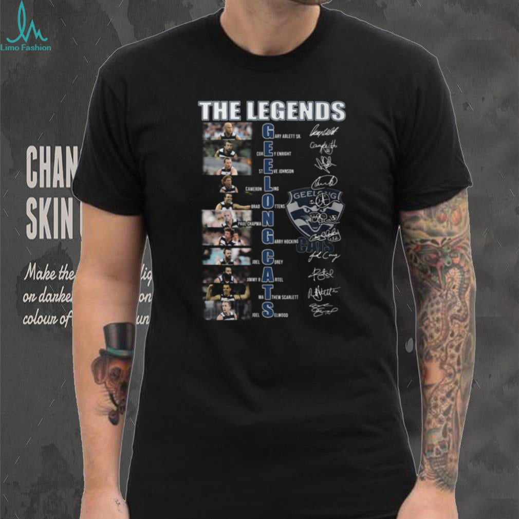 The Legends of Geelong Cats Acrostic Player Signature T Shirt