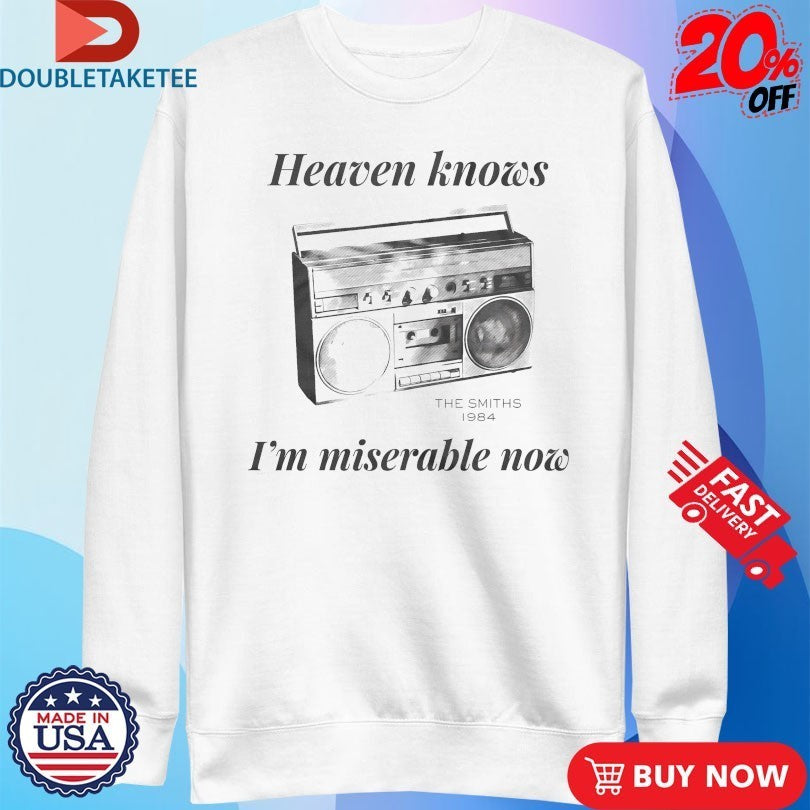 The Smiths Heaven Knows I’m Miserable Now 1984 Boombox Shirts