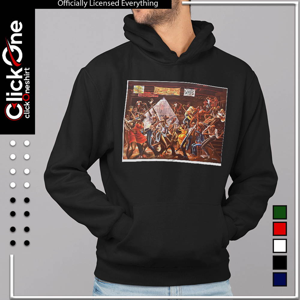 The Sugar Shack Ernie Barnes Welcome to the Sugar Shack Dancing Every Fri Sat shirt