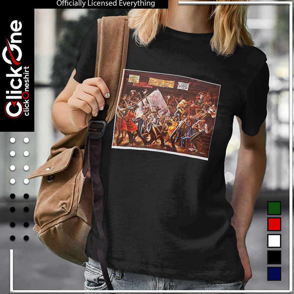 The Sugar Shack Ernie Barnes Welcome to the Sugar Shack Dancing Every Fri Sat shirt