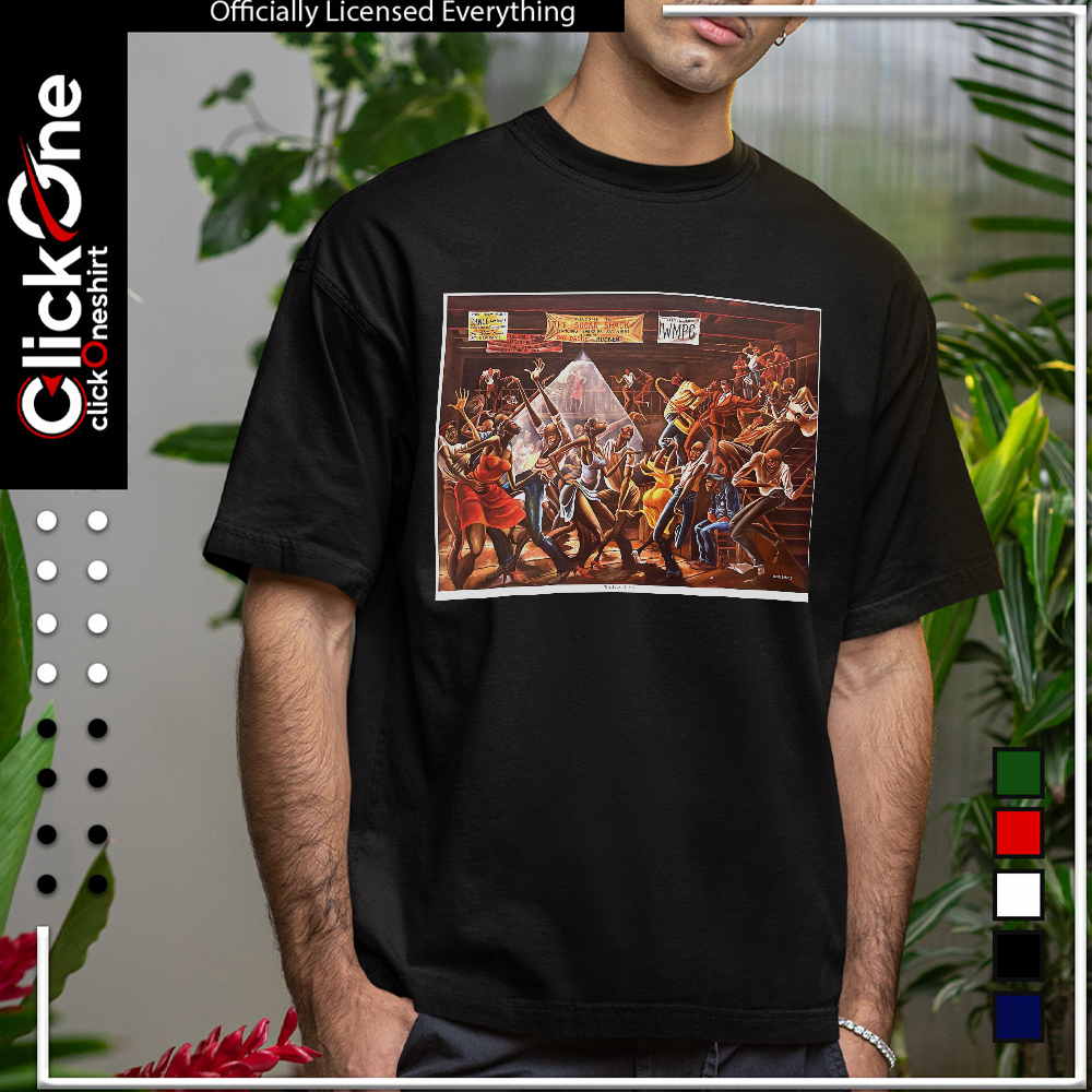 The Sugar Shack Ernie Barnes Welcome to the Sugar Shack Dancing Every Fri Sat shirt