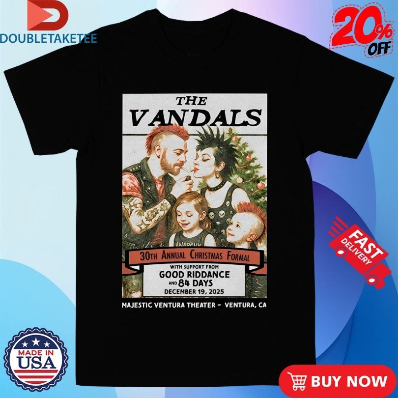 The Vandals December 19 2025 Majestic Ventura Theater in Ventura CA Shirts