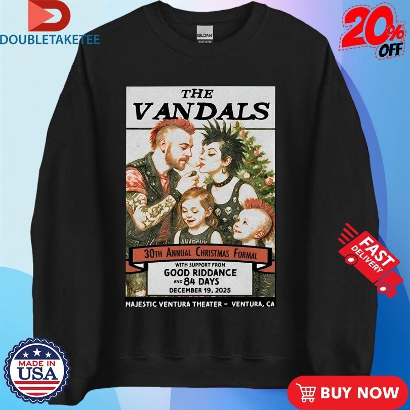 The Vandals December 19 2025 Majestic Ventura Theater in Ventura CA Shirts