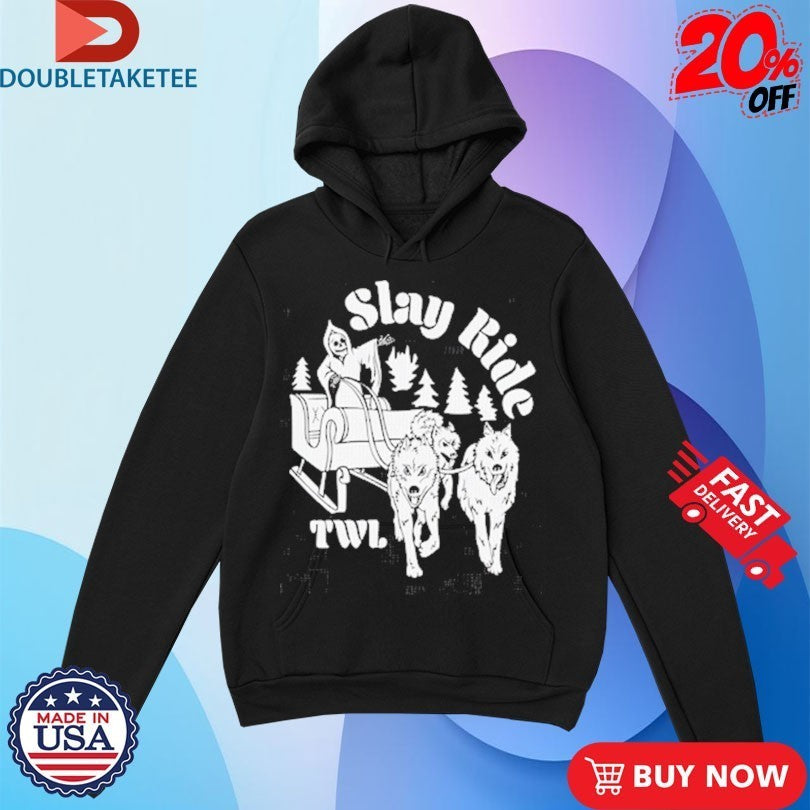 This Wild Life Slay Ride Holiday Christmas Grim Reaper Wolves Shirts