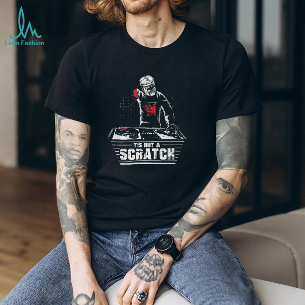 Tis But A Scratch Black Knight DJ T Shirt Monty Python Vinyl Mashup