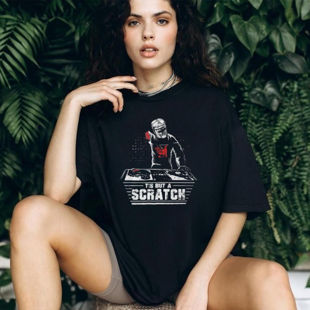 Tis But A Scratch Black Knight DJ T Shirt Monty Python Vinyl Mashup