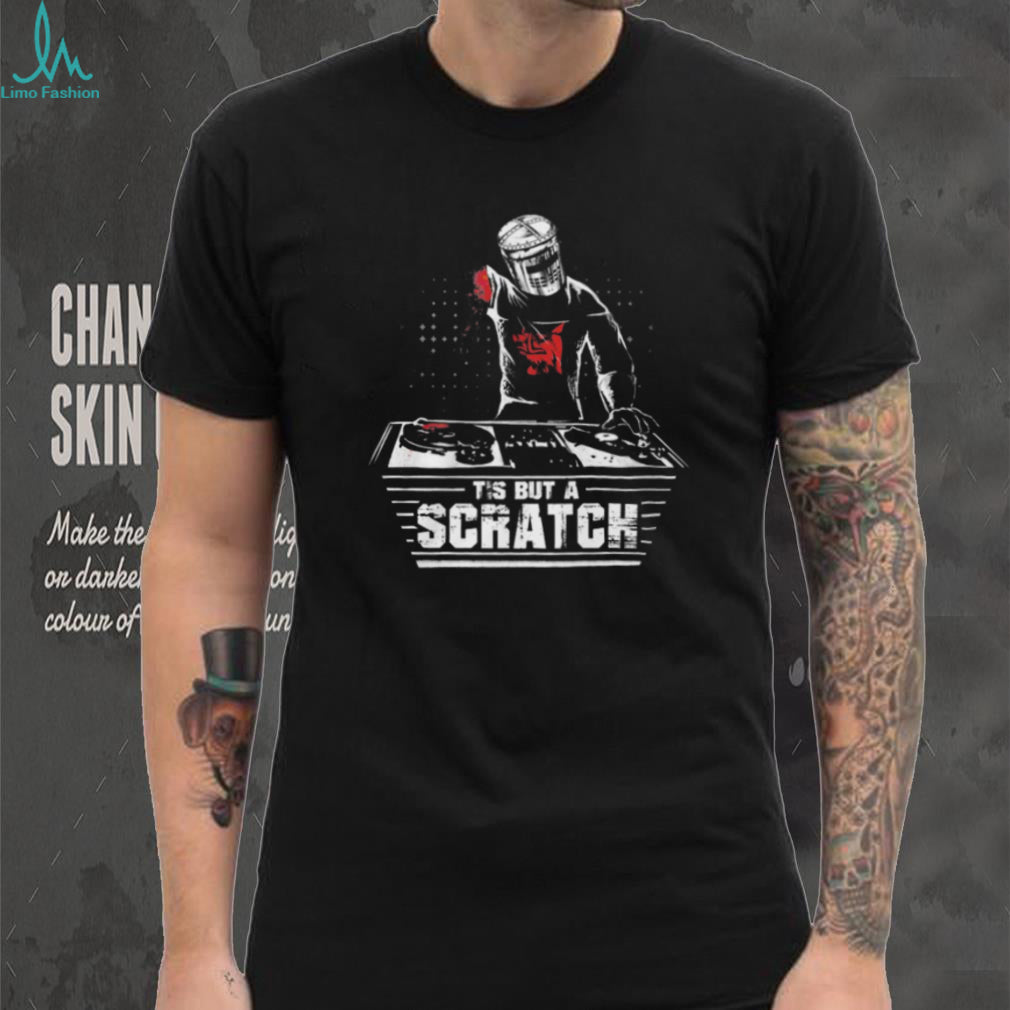 Tis But A Scratch Black Knight DJ T Shirt Monty Python Vinyl Mashup
