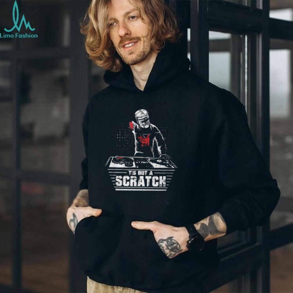 Tis But A Scratch Black Knight DJ T Shirt Monty Python Vinyl Mashup