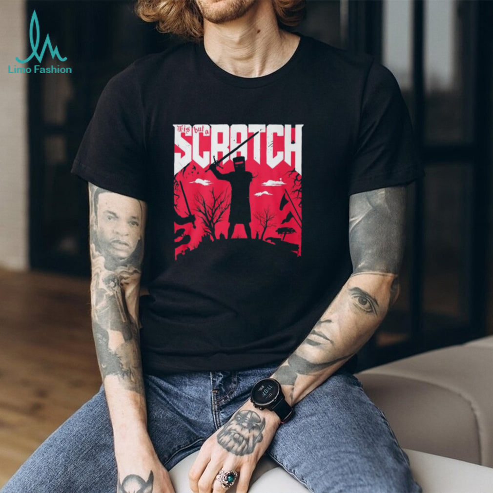 Tis But A Scratch Doom Style Black Knight Combat T Shirt