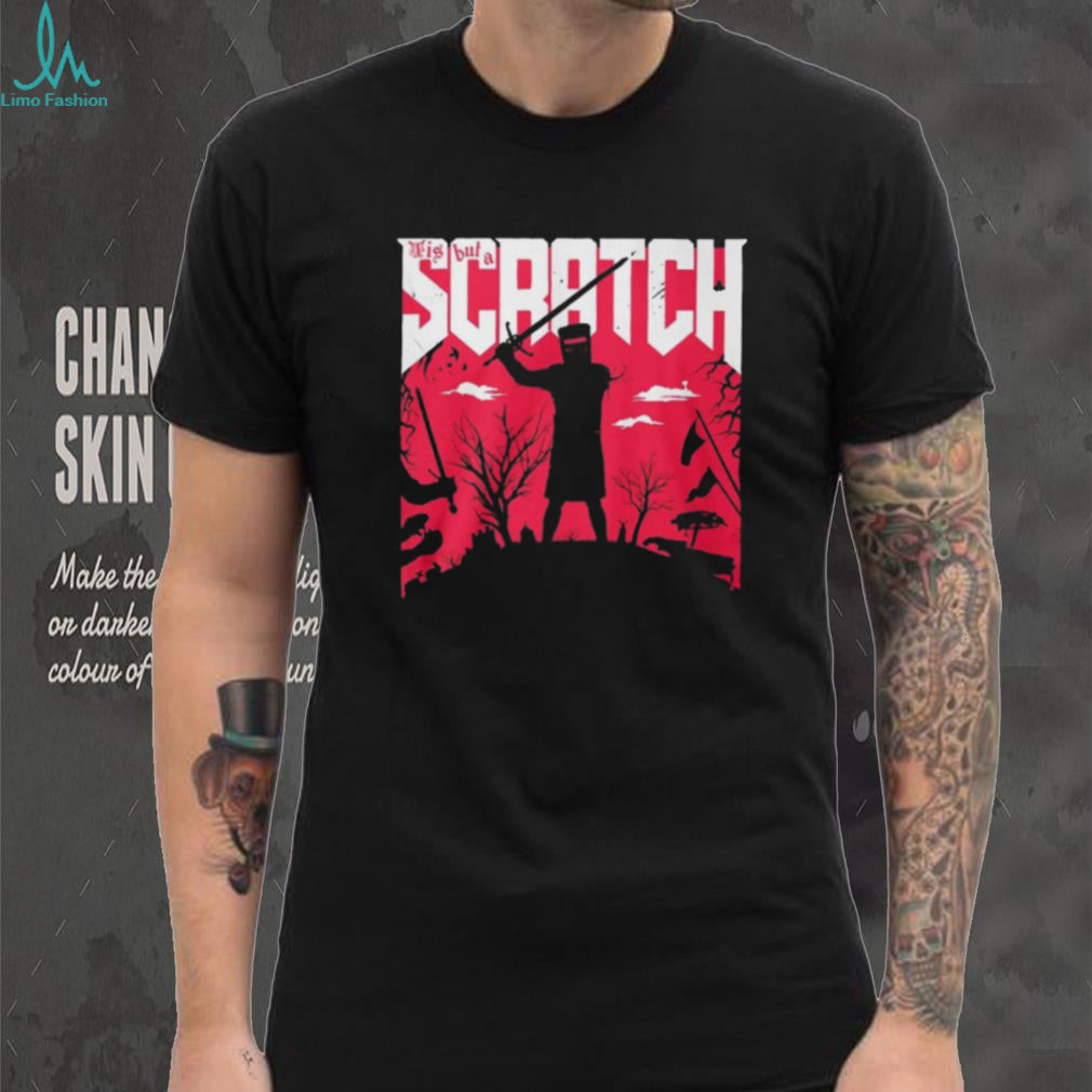 Tis But A Scratch Doom Style Black Knight Combat T Shirt