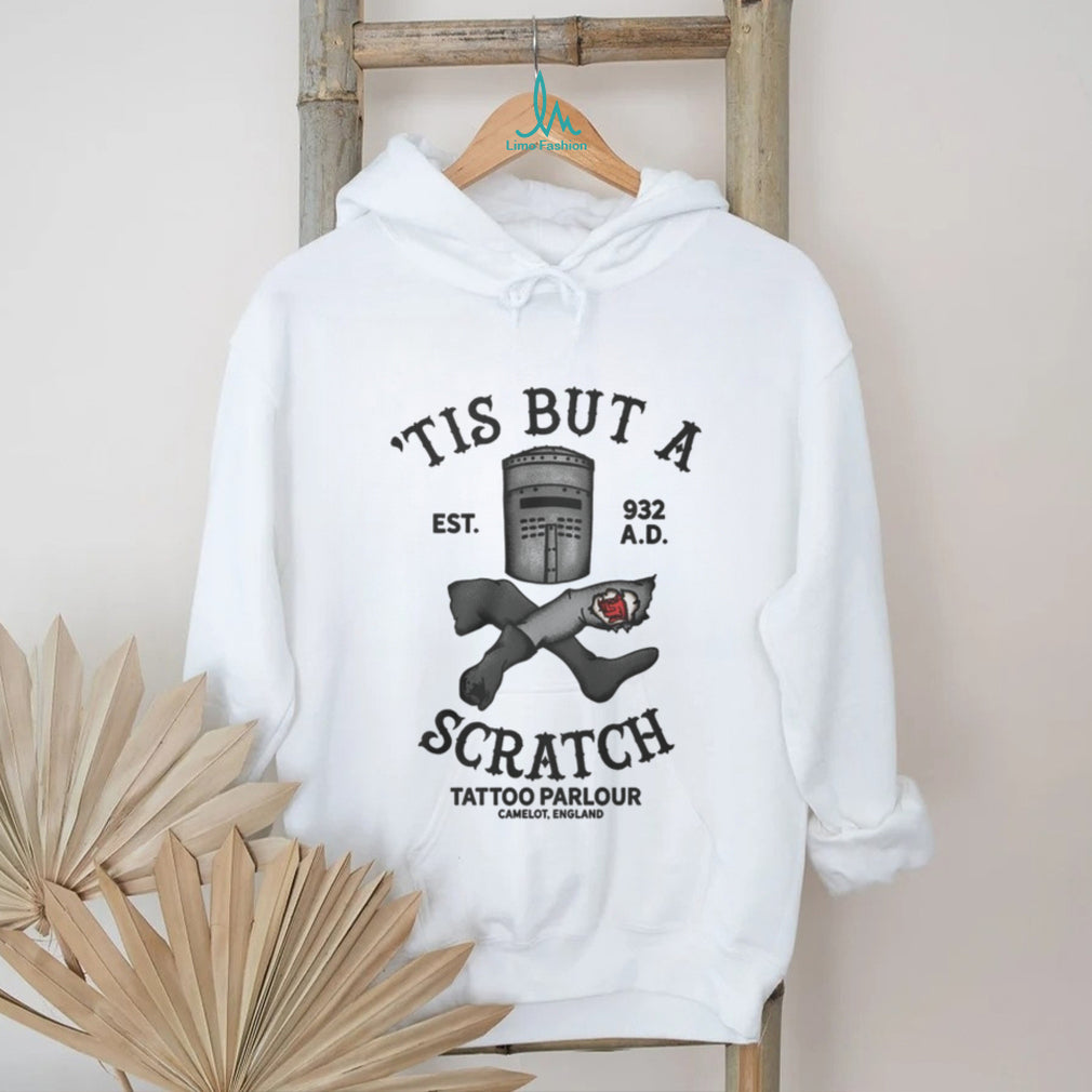 Tis But A Scratch Tattoo Parlor Camelot Black Knight Monty Python T Shirt