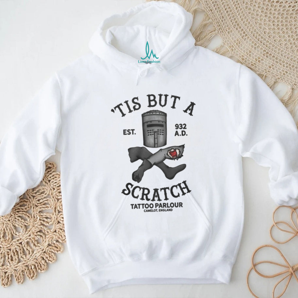 Tis But A Scratch Tattoo Parlor Camelot Black Knight Monty Python T Shirt