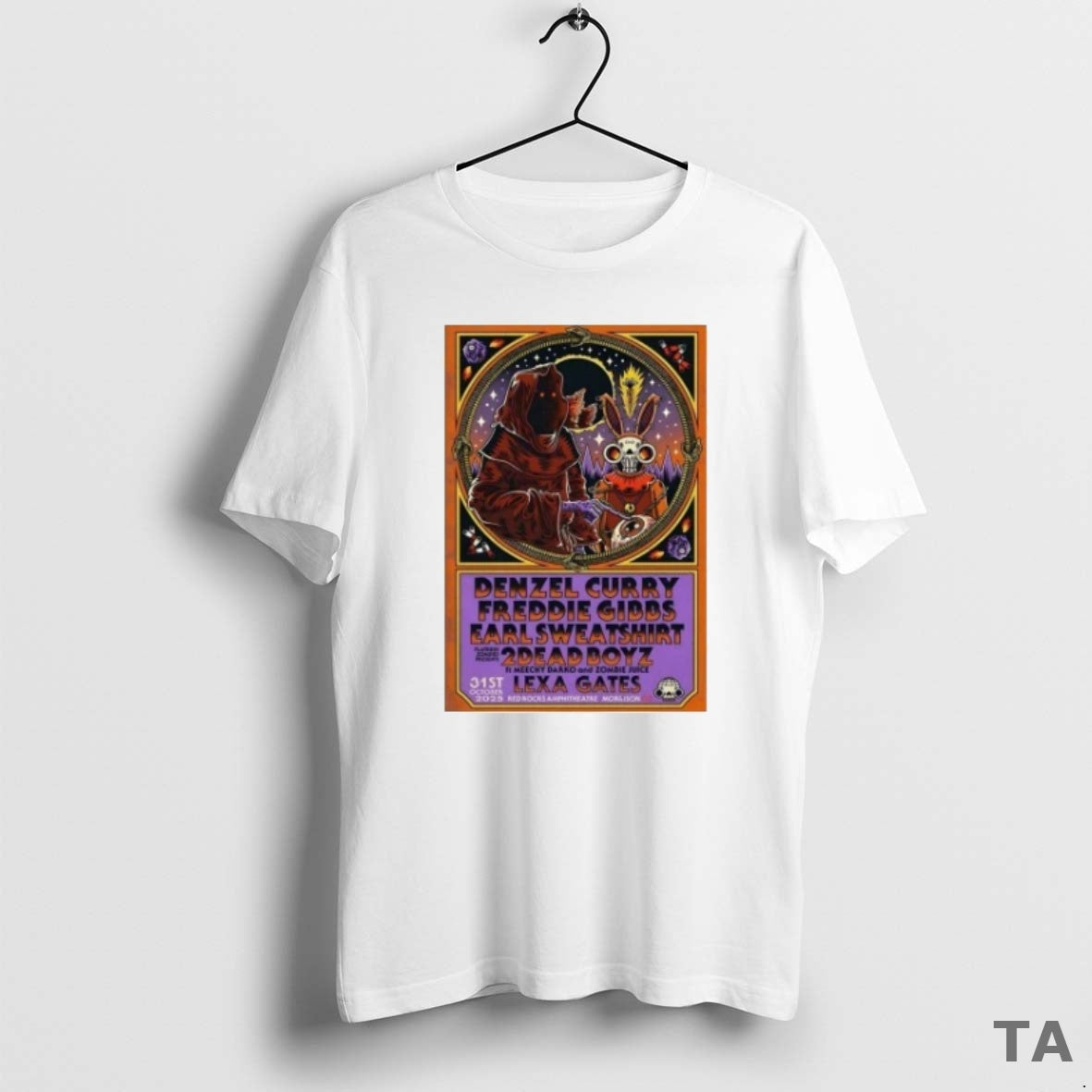Top Denzel Curry And Freddie Gibbs With Earl In Morrison Co On Oct 31 2025 T-Shirts, Hoodie, Sweatshirt | InkNestWear.com