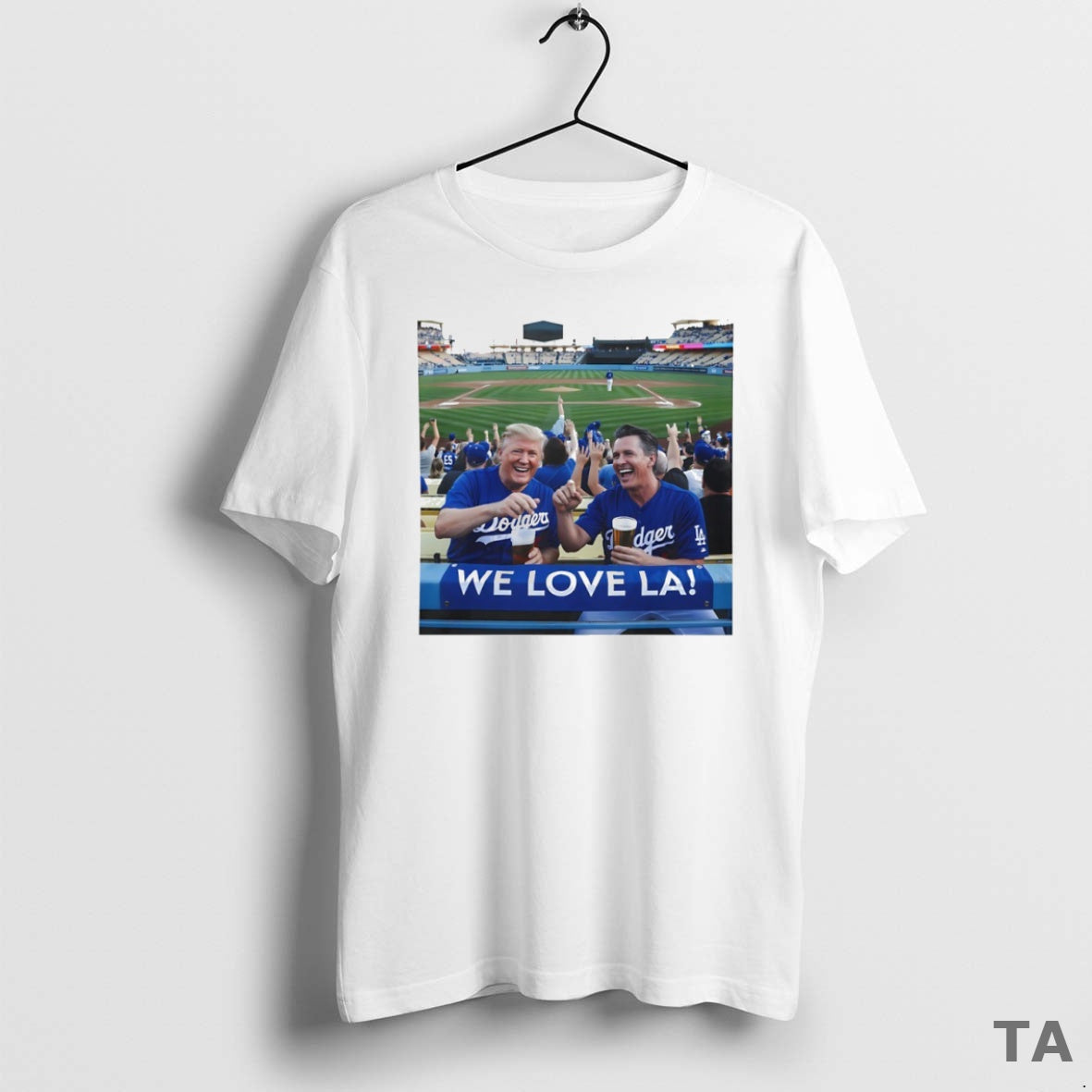 Top Donald Trump And Gavin Newsom We Love La Los Angeles Dodgers Circle T-Shirts, Hoodie, Sweatshirt | InkNestWear.com