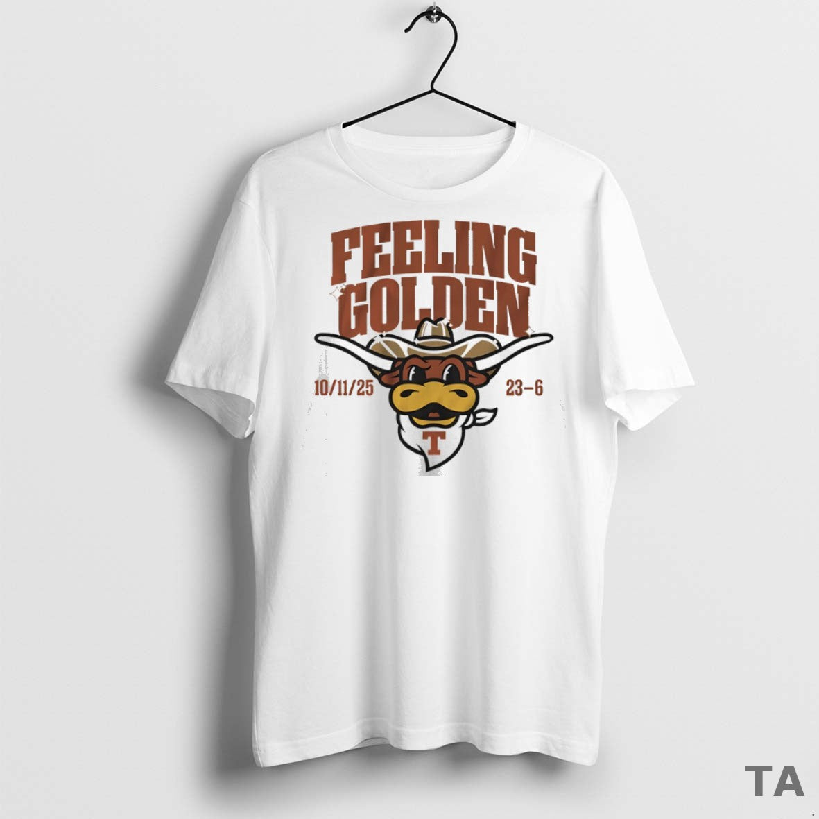 Top Feeling Golden 23 6 Texas Longhorns Football 2025 T Shirt Sweater