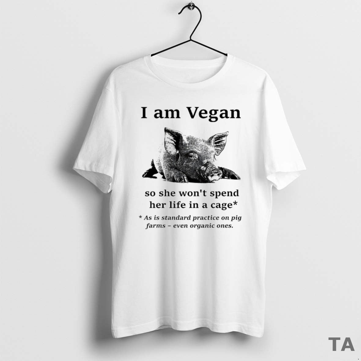Top I Am Vegan So He Wont Spend Her Life Cage T-Shirts, Hoodie, Sweatshirt