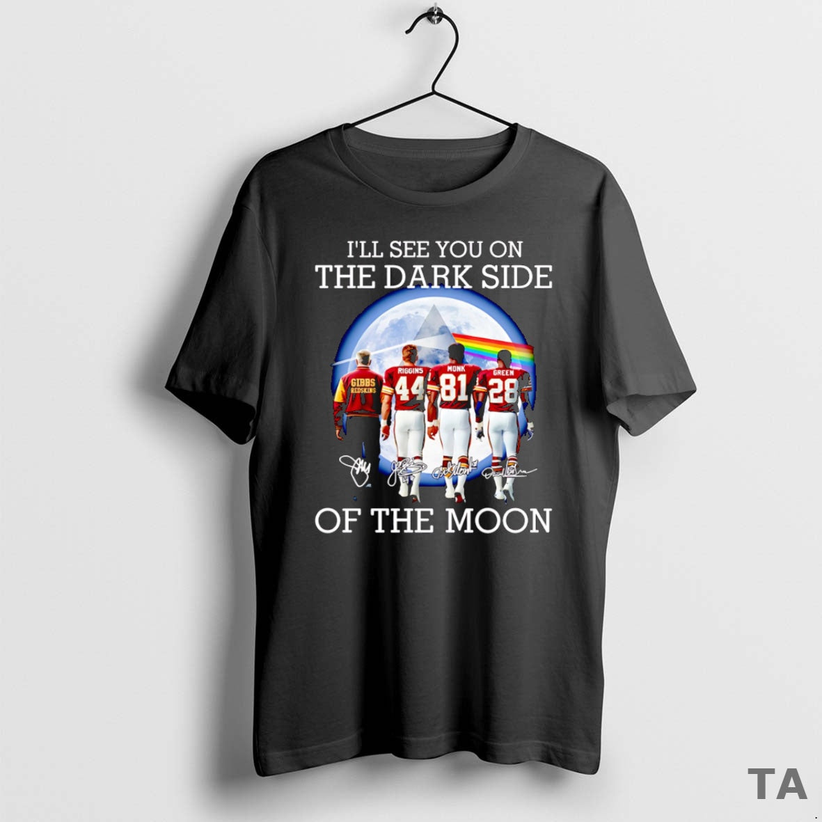 Top Ill See You On The Dark Side Of The Moon Washington Redskins T-Shirts, Hoodie, Sweatshirt | InkNestWear.com