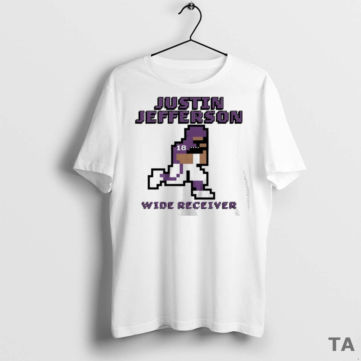 Top Justin Jefferson Minnesota Vikings Wide Receiver Pixel T Shirt Sweater