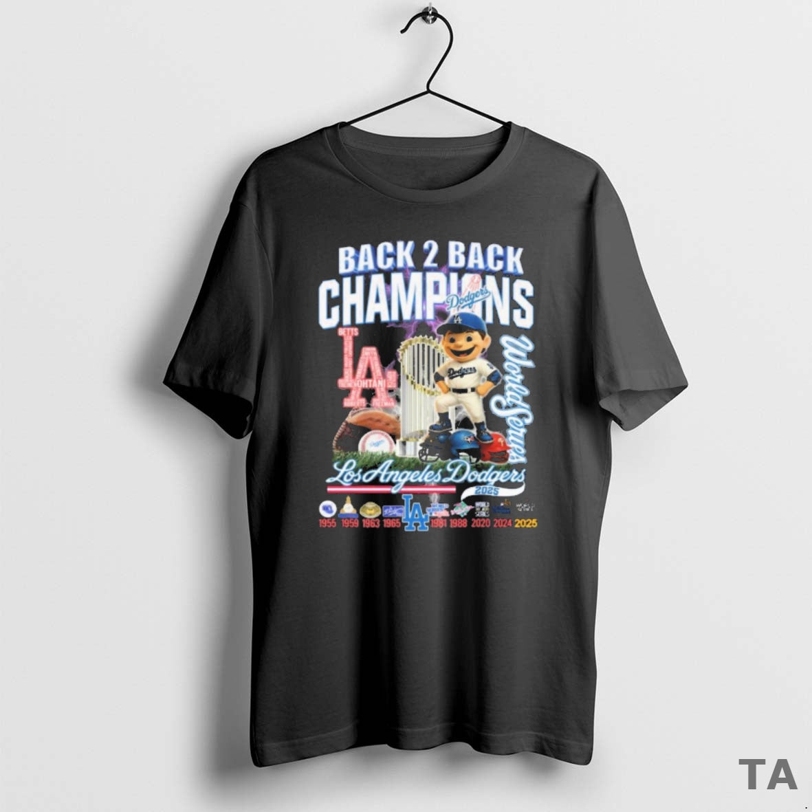 Top Los Angeles Dodgers Back 2 Back Champions World Series 2024 2025 Cartoon T-Shirts, Hoodie, Sweatshirt | InkNestWear.com